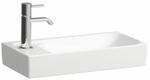 LAUFEN Handwaschbecken MEDA 235x460x115 asym. o.Hl. o.&Uuml;l. Becken re wei&szlig;,