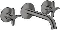 Hansgrohe 3-Loch Waschtischarmatur AXOR One Unterputz Wandm. 160mm Kreuzgriff