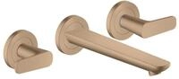 Hansgrohe 3-Loch WTA Wand Unterputz Axor Citterio C mit Auslauf 195 mm brushed...