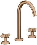 Hansgrohe 3-Loch Waschtischarmatur AXOR One 170 Kreuzgriff Push-Open Ablaufgarn.