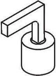 Hansgrohe Hebelgriff f.4-Loch Waschtischarmatur Axor Citterio Standmodell kalt chrom,