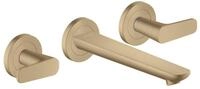 Hansgrohe 3-Loch WTA Wand Unterputz Axor Citterio C mit Auslauf 195 mm brushed bronze