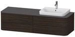 Duravit Happy D.2 Plus Konsolenwaschtischunterbau wandh&auml;ngend Nussbaum geb&uuml;rstet