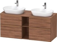 Duravit D-Neo Konsolenwaschtischunterbau wandh&auml;ngend Nussbaum Matt...