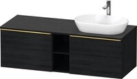 Duravit D-Neo Konsolenwaschtischunterbau wandh&auml;ngend Eiche Schwarz Matt...