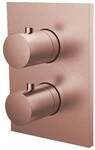 Herzbach design ix pvd Thermostatarmatur Unterputz 2 plus eckig rund cop, Copper