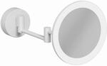 Kludi VELA R LED-Kosmetikspiegel mit Wandhalterung mattwei&szlig;, 5899553W 5899553W