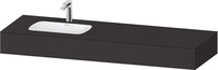 Duravit Qatego Einbauwaschtisch mit Konsole Graphit Supermatt 1600x550x170 mm -