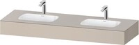 Duravit Qatego Einbauwaschtisch mit Konsole Taupe Matt 1600x550x170 mm -