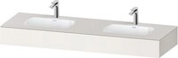 Duravit Qatego Einbauwaschtisch mit Konsole Wei&szlig; Supermatt 1600x550x170 mm -