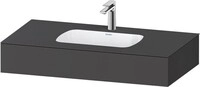 Duravit Qatego Einbauwaschtisch mit Konsole Graphit Matt 1000x550x170 mm -