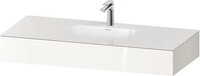 Duravit Qatego Einbauwaschtisch mit Konsole Wei&szlig; Hochglanz 1200x550x170 mm -