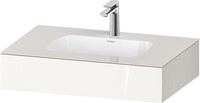 Duravit Qatego Einbauwaschtisch mit Konsole Wei&szlig; Hochglanz 800x550x170 mm -