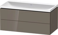 Duravit L-Cube c-shaped Set wandh&auml;ngend Flanell Grau Hochglanz 1000x480x480 mm...