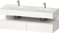 Duravit Qatego Einbauwaschtisch mit Konsolenwaschtischunterbau Wei&szlig; Supermatt
