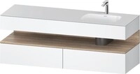 Duravit Qatego Einbauwaschtisch mit Konsolenwaschtischunterbau Wei&szlig; Matt