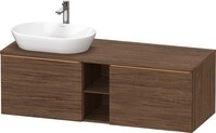 Duravit D-Neo Konsolenwaschtischunterbau wandh&auml;ngend Nussbaum dunkel Matt
