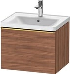 Duravit D-Neo Waschtischunterbau wandh&auml;ngend Nussbaum Matt 584x452x440 mm -