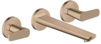 Hansgrohe 3-Loch WTA Wand Unterputz Axor Citterio C mit Auslauf 195 mm Cubic cut