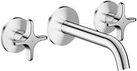 Hansgrohe 3-Loch Waschtischarmatur AXOR One Unterputz Wandm. 160mm Kreuzgriff...