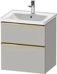 Duravit D-Neo Waschtischunterbau wandh&auml;ngend Betongrau Matt 584x452x625 mm -