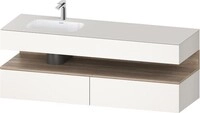 Duravit Qatego Einbauwaschtisch mit Konsolenwaschtischunterbau Wei&szlig; Supermatt