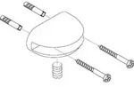 Hansgrohe Halter Axor f&uuml;r Glasablage chrom , 40255000 40255000