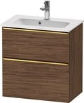 Duravit D-Neo Waschtischunterbau wandh&auml;ngend Nussbaum dunkel Matt 610x372x625...