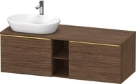 Duravit D-Neo Konsolenwaschtischunterbau wandh&auml;ngend Nussbaum dunkel Matt