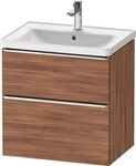 Duravit D-Neo Waschtischunterbau wandh&auml;ngend Nussbaum Matt 634x452x625 mm -