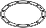 Geberit Flanschdichtung Pluvia Dachw-Einl. 25 L mit Flansch f&uuml;r Kunststoff-Folien