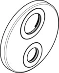 Hansgrohe Rosette f&uuml;r vertauschte Anschl&uuml;sse d:150mm Ecostat S 1 Verbraucher...