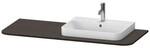 Duravit Happy D.2 Plus Konsole Nussbaum geb&uuml;rstet Matt 1300x550x16 mm -...