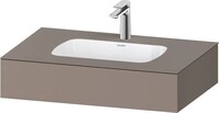 Duravit Qatego Einbauwaschtisch mit Konsole Basalt Matt 800x550x170 mm -