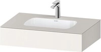 Duravit Qatego Einbauwaschtisch mit Konsole Wei&szlig; Supermatt 800x550x170 mm -