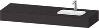 Duravit Qatego Einbauwaschtisch mit Konsole Graphit Supermatt 1600x550x170 mm -