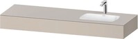 Duravit Qatego Einbauwaschtisch mit Konsole Taupe Matt 1600x550x170 mm -