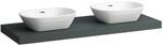 Laufen Waschtisch-Platte LANI 495x1370x65 mit Aussschnitt links und rechts