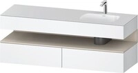 Duravit Qatego Einbauwaschtisch mit Konsolenwaschtischunterbau Wei&szlig; Matt