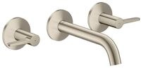 Hansgrohe 3-Loch Waschtischarmatur AXOR One Unterputz Wandm. 160mm Hebelgriff brushed