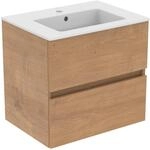 Ideal Standard M&ouml;belpaket Eurovit+ m.WT 61cm Weiss u.Schrank 60cm 2 Ausz. Hamilton