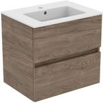 Ideal Standard M&ouml;belpaket Eurovit+ m.WT 61cm Weiss u.Schrank 60cm 2 Ausz....