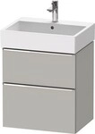Duravit D-Neo Waschtischunterbau wandh&auml;ngend Betongrau Matt 584x442x625 mm -