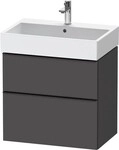 Duravit D-Neo Waschtischunterbau wandh&auml;ngend Graphit Matt 684x442x625 mm -