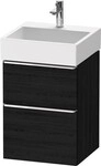 Duravit D-Neo Waschtischunterbau wandh&auml;ngend Eiche Schwarz Matt 484x442x625 mm...
