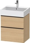 Duravit D-Neo Waschtischunterbau wandh&auml;ngend Natur Eiche Matt 584x442x625 mm -