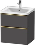 Duravit D-Neo Waschtischunterbau wandh&auml;ngend Graphit Matt 584x452x625 mm -