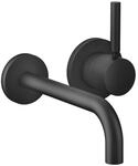 Dornbracht Waschtisch-Wand-Einhandbatterie mit Einzelrosetten META 36862660 Schwarz
