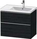 Duravit D-Neo Waschtischunterbau wandh&auml;ngend Eiche Schwarz Matt 784x452x625 mm...
