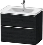 Duravit D-Neo Waschtischunterbau wandh&auml;ngend Eiche Schwarz Matt 784x452x625 mm...